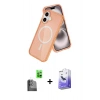 MARSİLYAN™- iPhone 16 Kılıf Nova Asil Prime - Siyah Bilvis 5in1 5D Magic Hayalet Cam Ekran Koruyucu + Raze Metal Kamera Lens - SH