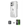 MARSİLYAN™- iPhone 16 Kılıf Nova Doku - Şeffaf 360 Full Body Arka Koruyucu + PVD Metal Kamera Lens - MI