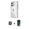 MARSİLYAN™- iPhone 16 Kılıf Nova Doku - Siyah 360 Mat Full Body Arka Koruyucu + PVD Metal Kamera Lens - MI