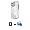MARSİLYAN™- iPhone 16 Kılıf Nova Doku - Siyah 3D Antistatik Seramik Nano Ekran Koruyucu + PVD Metal Kamera Lens - MI