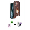 MARSİLYAN™- iPhone 16 Kılıf Nova Form Koleksiyonu - Şeffaf Pasifik Cam Ekran Koruyucu + Pembe Raze Metal Kamera Lens