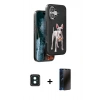MARSİLYAN™- iPhone 16 Kılıf Nova Form Koleksiyonu - Siyah 3D Antistatik Hayalet Cam Ekran Koruyucu + PVD Metal Kamera Lens - YL