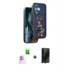 MARSİLYAN™- iPhone 16 Kılıf Nova Form Koleksiyonu - Siyah 3D Antistatik Hayalet Cam Ekran Koruyucu + Raze Metal Kamera Lens - PE