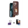 MARSİLYAN™- iPhone 16 Kılıf Nova Form Koleksiyonu - Siyah 3D Antistatik Mat Seramik Nano Ekran Koruyucu + Bilvis Titan Kamera Lens - GS