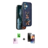 MARSİLYAN™- iPhone 16 Kılıf Nova Form Koleksiyonu - Siyah 3D Antistatik Mat Seramik Nano Ekran Koruyucu + Pembe Raze Metal Kamera Lens