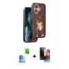 MARSİLYAN™- iPhone 16 Kılıf Nova Form Koleksiyonu - Siyah 3D Antistatik Mat Seramik Nano Ekran Koruyucu + Raze Metal Kamera Lens - LT