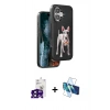 MARSİLYAN™- iPhone 16 Kılıf Nova Form Koleksiyonu - Siyah 3D Antistatik Seramik Nano Ekran Koruyucu + Bilvis Titan Kamera Lens - SH
