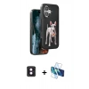 MARSİLYAN™- iPhone 16 Kılıf Nova Form Koleksiyonu - Siyah 3D Antistatik Seramik Nano Ekran Koruyucu + Pembe PVD Metal Kamera Lens
