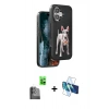 MARSİLYAN™- iPhone 16 Kılıf Nova Form Koleksiyonu - Siyah 3D Antistatik Seramik Nano Ekran Koruyucu + Raze Metal Kamera Lens - SH