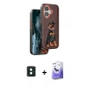 MARSİLYAN™- iPhone 16 Kılıf Nova Form Koleksiyonu - Siyah Bilvis 5in1 5D Magic Hayalet Cam Ekran Koruyucu + PVD Metal Kamera Lens - YL
