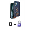 MARSİLYAN™- iPhone 16 Kılıf Nova Form Koleksiyonu - Siyah Bilvis 5in1 5D Magic Hayalet Cam Ekran Koruyucu + PVD Metal Kamera Lens - PE