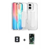 MARSİLYAN™- iPhone 16 Kılıf Nova Işık Koleksiyonu - Siyah 360 Mat Full Body Arka Koruyucu + PVD Metal Kamera Lens - MI