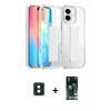 MARSİLYAN™- iPhone 16 Kılıf Nova Işık Koleksiyonu - Siyah 360 Mat Full Body Arka Koruyucu + PVD Metal Kamera Lens - YL