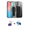 MARSİLYAN™- iPhone 16 Kılıf Nova Işık Koleksiyonu - Siyah 3D Antistatik Seramik Nano Ekran Koruyucu + Bilvis Titan Kamera Lens - SH