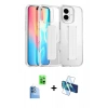 MARSİLYAN™- iPhone 16 Kılıf Nova Işık Koleksiyonu - Siyah 3D Antistatik Seramik Nano Ekran Koruyucu + Raze Metal Kamera Lens - LT