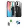 MARSİLYAN™- iPhone 16 Kılıf Nova Işık Koleksiyonu - Siyah 3D Antistatik Seramik Nano Ekran Koruyucu + Raze Metal Kamera Lens - SH
