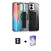 MARSİLYAN™- iPhone 16 Kılıf Nova Işık Koleksiyonu - Siyah Bilvis 5in1 3D Magic Cam Ekran Koruyucu + PVD Metal Kamera Lens - PE