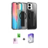MARSİLYAN™- iPhone 16 Kılıf Nova Işık Koleksiyonu - Siyah Bilvis 5in1 3D Magic Cam Ekran Koruyucu + Raze Metal Kamera Lens - PE