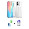 MARSİLYAN™- iPhone 16 Kılıf Nova Işık Koleksiyonu - Siyah Bilvis 5in1 3D Magic Cam Ekran Koruyucu + Raze Metal Kamera Lens - LT