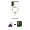 MARSİLYAN™- iPhone 16 Kılıf Nova Işık Özel Seri - Şeffaf 360 Full Body Arka Koruyucu + Bilvis Titan Kamera Lens - YL