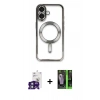 MARSİLYAN™- iPhone 16 Kılıf Nova Işık Özel Seri - Şeffaf 360 Full Body Arka Koruyucu + Bilvis Titan Kamera Lens - YL