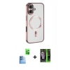 MARSİLYAN™- iPhone 16 Kılıf Nova Işık Özel Seri - Şeffaf 360 Full Body Arka Koruyucu + Raze Metal Kamera Lens - LT