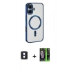 MARSİLYAN™- iPhone 16 Kılıf Nova Işık Özel Seri - Şeffaf 360 Full Body Arka Koruyucu + PVD Metal Kamera Lens - MI