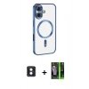 MARSİLYAN™- iPhone 16 Kılıf Nova Işık Özel Seri - Şeffaf 360 Full Body Arka Koruyucu + PVD Metal Kamera Lens - MI