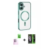 MARSİLYAN™- iPhone 16 Kılıf Nova Işık Özel Seri - Şeffaf 360 Full Body Arka Koruyucu + Raze Metal Kamera Lens - PE