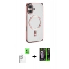 MARSİLYAN™- iPhone 16 Kılıf Nova Işık Özel Seri - Şeffaf 360 Full Body Arka Koruyucu + Raze Metal Kamera Lens - BZ