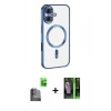 MARSİLYAN™- iPhone 16 Kılıf Nova Işık Özel Seri - Şeffaf 360 Full Body Arka Koruyucu + Raze Metal Kamera Lens - SH