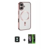 MARSİLYAN™- iPhone 16 Kılıf Nova Işık Özel Seri - Şeffaf 360 Full Body Arka Koruyucu + PVD Metal Kamera Lens - YL