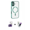MARSİLYAN™- iPhone 16 Kılıf Nova Işık Özel Seri - Şeffaf Pasifik Cam Ekran Koruyucu + Bilvis Titan Kamera Lens - YL