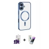MARSİLYAN™- iPhone 16 Kılıf Nova Işık Özel Seri - Şeffaf Pasifik Cam Ekran Koruyucu + Bilvis Titan Kamera Lens - YL