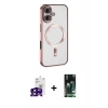 MARSİLYAN™- iPhone 16 Kılıf Nova Işık Özel Seri - Siyah 360 Mat Full Body Arka Koruyucu + Bilvis Titan Kamera Lens - SH