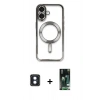 MARSİLYAN™- iPhone 16 Kılıf Nova Işık Özel Seri - Siyah 360 Mat Full Body Arka Koruyucu + PVD Metal Kamera Lens - MI