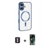 MARSİLYAN™- iPhone 16 Kılıf Nova Işık Özel Seri - Siyah 360 Mat Full Body Arka Koruyucu + PVD Metal Kamera Lens - PE