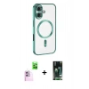 MARSİLYAN™- iPhone 16 Kılıf Nova Işık Özel Seri - Siyah 360 Mat Full Body Arka Koruyucu + Raze Metal Kamera Lens - PE