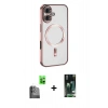 MARSİLYAN™- iPhone 16 Kılıf Nova Işık Özel Seri - Siyah 360 Mat Full Body Arka Koruyucu + Raze Metal Kamera Lens - SH