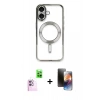 MARSİLYAN™- iPhone 16 Kılıf Nova Işık Özel Seri - Siyah 3D Antistatik Mat Seramik Nano Ekran Koruyucu + Raze Metal Kamera Lens - PE