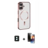 MARSİLYAN™- iPhone 16 Kılıf Nova Işık Özel Seri - Siyah 3D Antistatik Mat Seramik Nano Ekran Koruyucu + PVD Metal Kamera Lens - YL