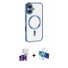 MARSİLYAN™- iPhone 16 Kılıf Nova Işık Özel Seri - Siyah 3D Antistatik Seramik Nano Ekran Koruyucu + Bilvis Titan Kamera Lens - SH