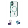 MARSİLYAN™- iPhone 16 Kılıf Nova Işık Özel Seri - Siyah 3D Antistatik Seramik Nano Ekran Koruyucu + Bilvis Titan Kamera Lens - YL