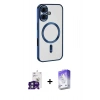 MARSİLYAN™- iPhone 16 Kılıf Nova Işık Özel Seri - Siyah Bilvis 5in1 3D Magic Cam Ekran Koruyucu + Bilvis Titan Kamera Lens - YL