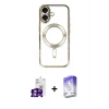 MARSİLYAN™- iPhone 16 Kılıf Nova Işık Özel Seri - Siyah Bilvis 5in1 3D Magic Cam Ekran Koruyucu + Bilvis Titan Kamera Lens - GS
