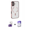 MARSİLYAN™- iPhone 16 Kılıf Nova Işık Özel Seri - Siyah Bilvis 5in1 3D Magic Cam Ekran Koruyucu + Bilvis Titan Kamera Lens - GS