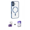MARSİLYAN™- iPhone 16 Kılıf Nova Işık Özel Seri - Siyah Bilvis 5in1 3D Magic Cam Ekran Koruyucu + Bilvis Titan Kamera Lens - GS