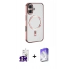MARSİLYAN™- iPhone 16 Kılıf Nova Işık Özel Seri - Siyah Bilvis 5in1 3D Magic Cam Ekran Koruyucu + Bilvis Titan Kamera Lens - PE