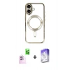 MARSİLYAN™- iPhone 16 Kılıf Nova Işık Özel Seri - Siyah Bilvis 5in1 3D Magic Cam Ekran Koruyucu + Raze Metal Kamera Lens - PE