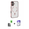 MARSİLYAN™- iPhone 16 Kılıf Nova Işık Özel Seri - Siyah Bilvis 5in1 3D Magic Cam Ekran Koruyucu + Raze Metal Kamera Lens - SH